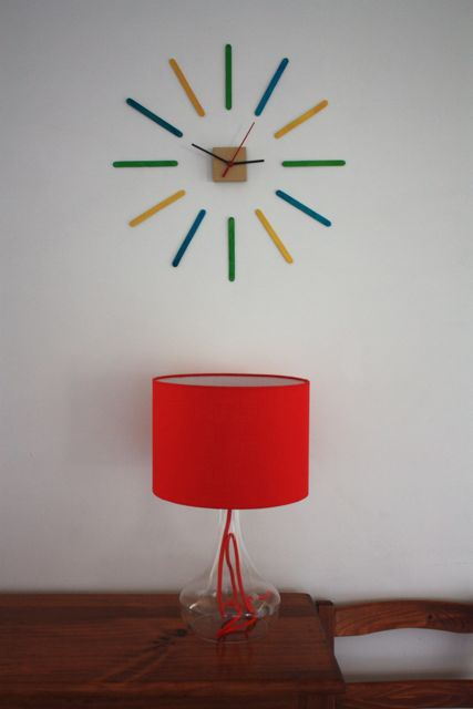 Popsicle Sticks Clock