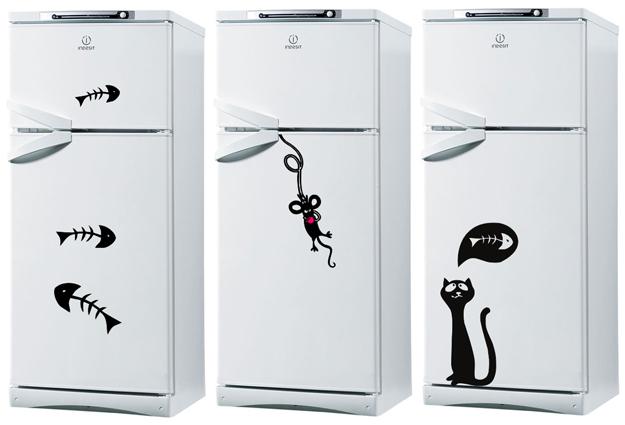 Dress up the Fridge with Wall Stickers and Paint