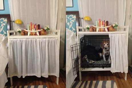 Dog Crate AND Bedside Table
