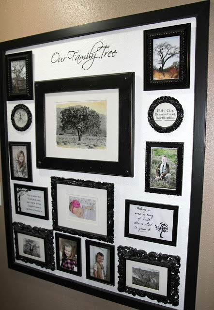 Framed Family Tree Display