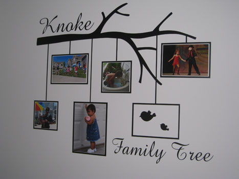 Family Tree Wall Graphic with Photo Frames