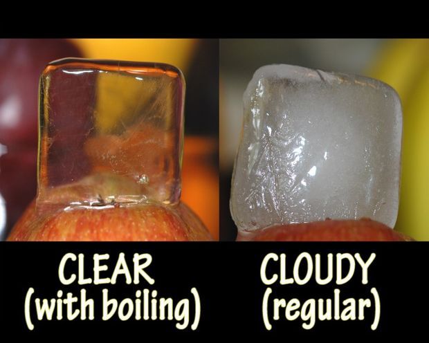 Make crystal clear ice
