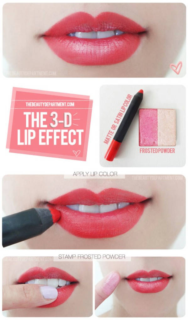 Get Fuller Lips with Eye Shadow