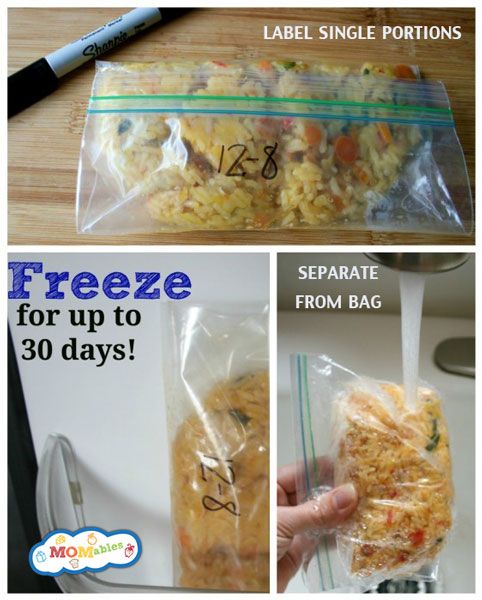 How to freeze rice to pack for school lunch