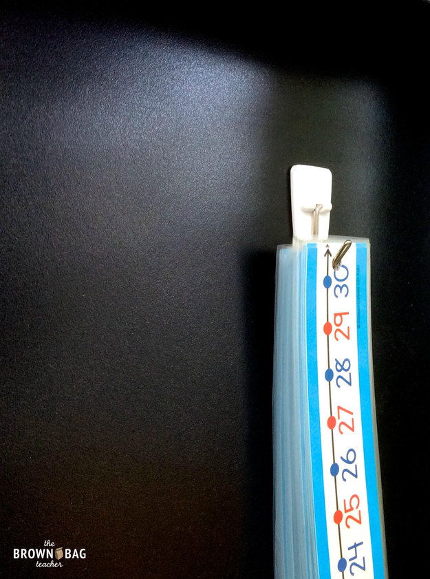 Number Lines: An Easy Storage Idea