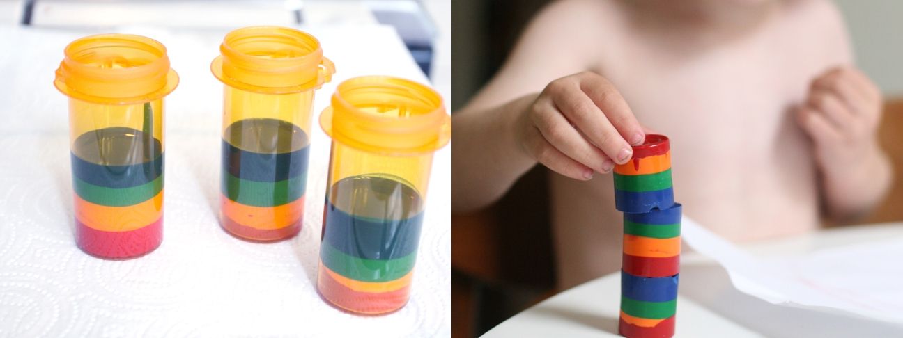 Make Your Own Rainbow Crayons
