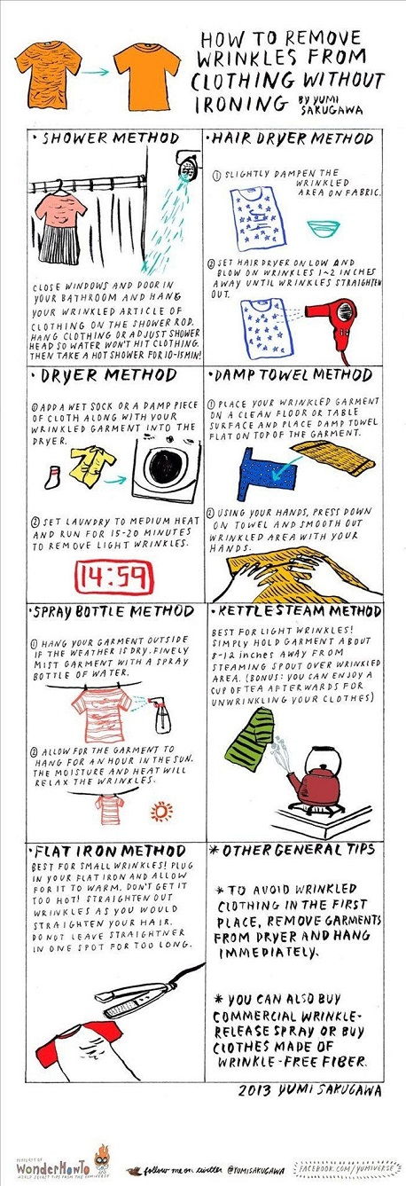 How to Remove Wrinkles from Clothing Without Ironing