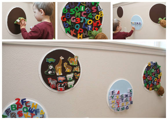 Magnetic Toy Storage with Pizza Pans