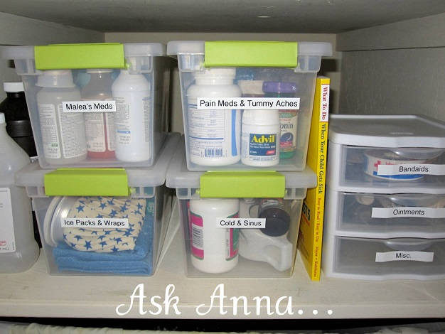 Easy way to Organize Medicine Bottles