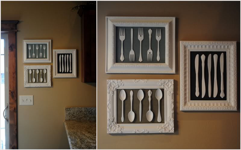 Framed Silverware Art Work