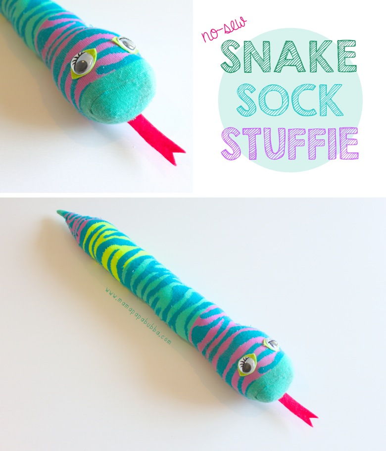 No-Sew Snake Sock Stuffie