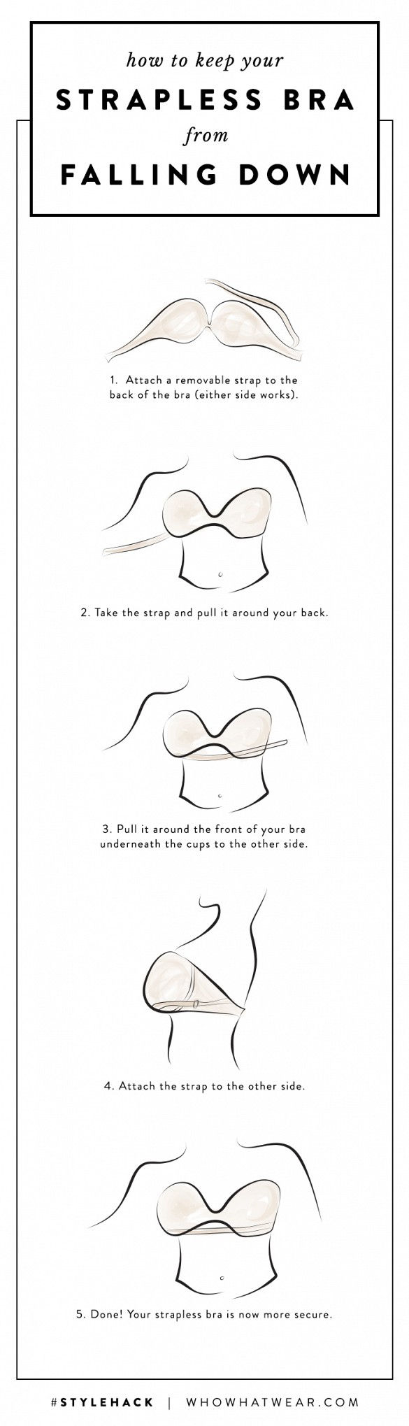 Easy Trick to Keep Your Strapless Bra From Falling Down