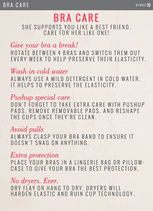Know how to care for your bra