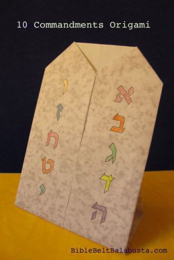 Ten Commandments Origami