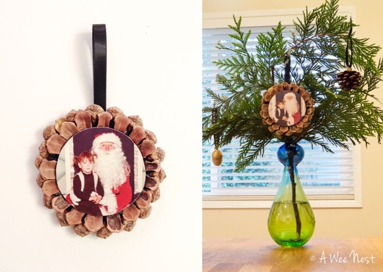 Pinecone Picture Frame Ornaments