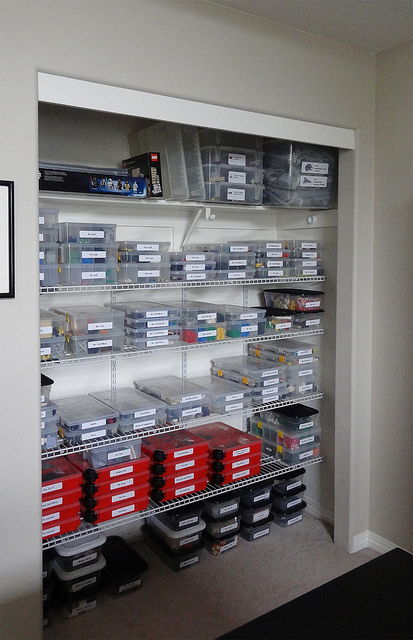 LEGO Closet with Built-in Shelves