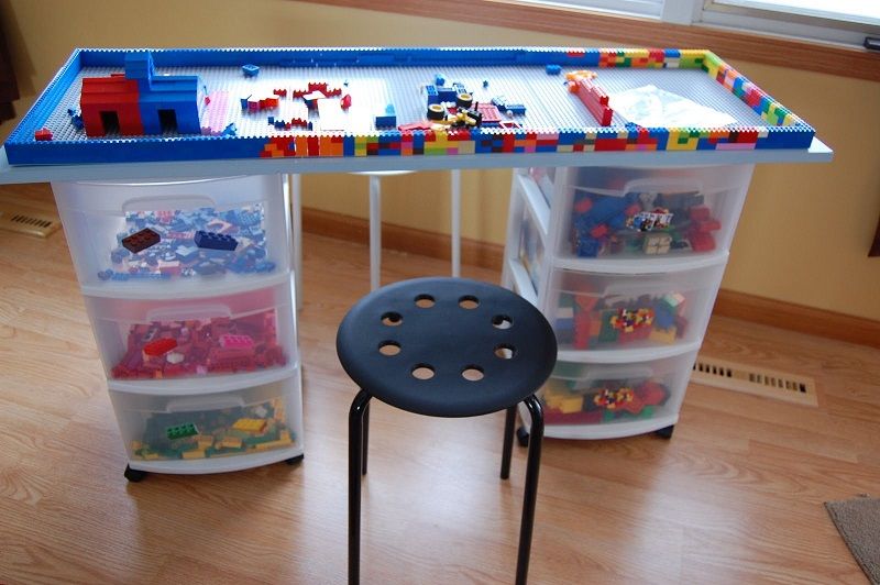 Plastic Drawers Lego Table