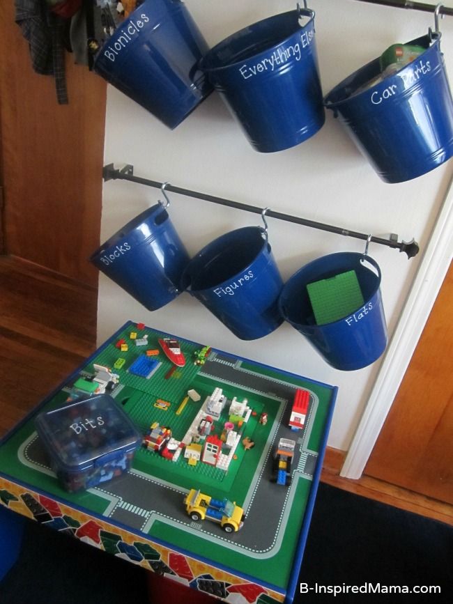 Wall Hanging Buckets LEGO Storage