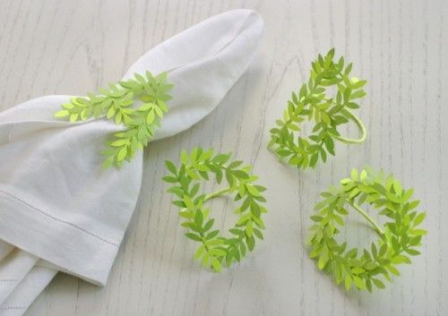 Punched Leaf Napkin Rings
