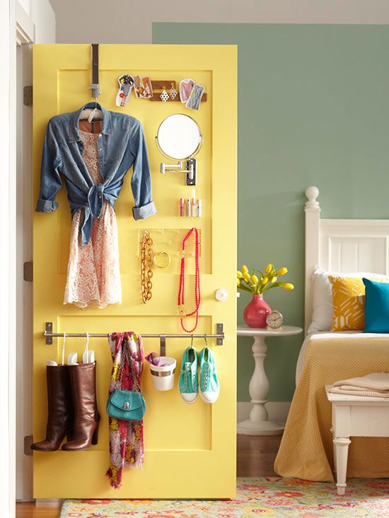 Backs of closet doors can provide more storage