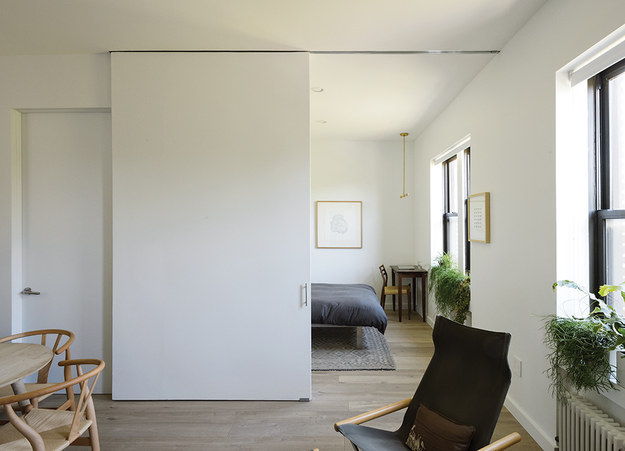 Replace doors with sliding walls