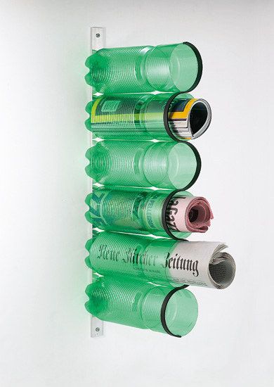 Plastic Bottle Newspaper and Magazine Rack