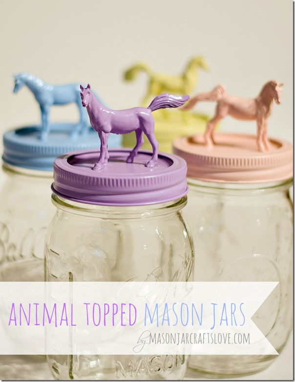 Animal Topped Mason Jars