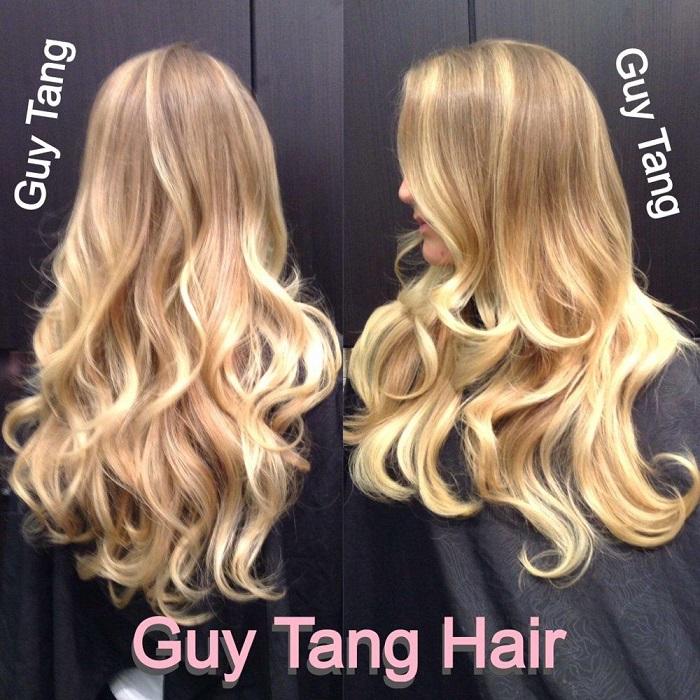 Blonde on blonde balayage highlight ombré