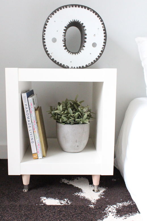 Transform a Shelving Unit to Side Table