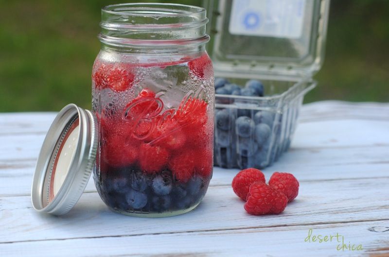 Blueberry and Raspberry Infused Water