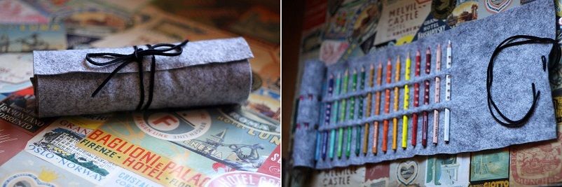 No-Sew Colored Pencil Roll