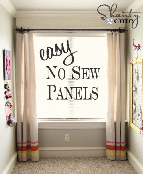 Easy No Sew Window Panels