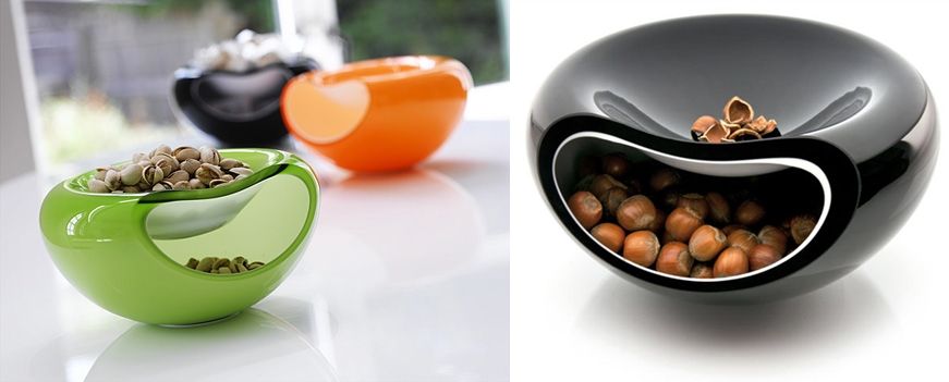 Smiley shell-collecting nut bowl