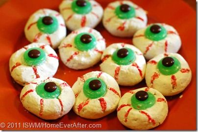 Green Monster Eyeballs (Mini Donuts)