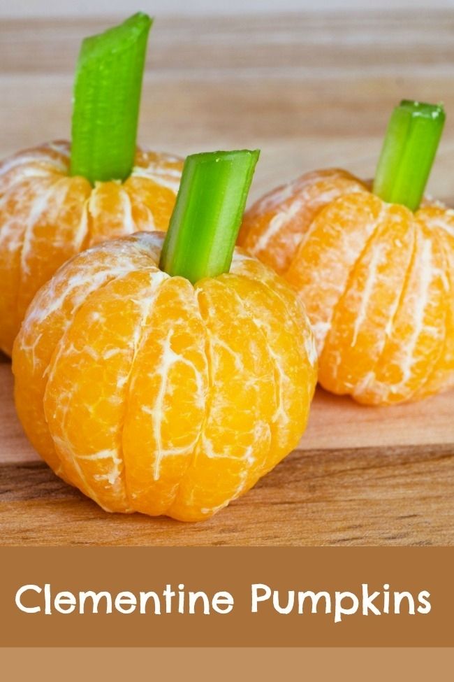 Clementine and Celery Pumpkins