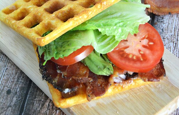 Cornbread Waffle BLT's