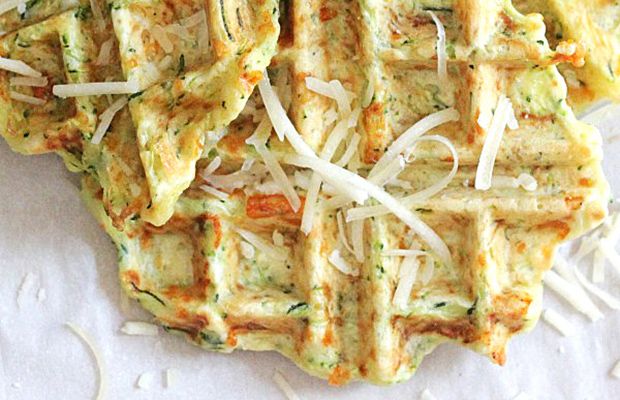 Zucchini Parmesan Waffles