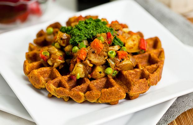 Chana Masala Waffles