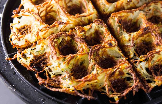 Waffled Jalapeño Hash Browns
