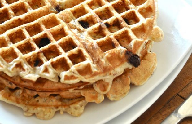 Chocolate Chip Banana Bread Waffles