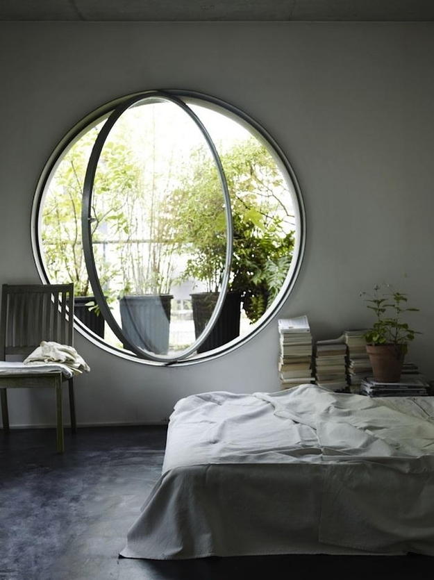 A Huge Round Bedroom Window