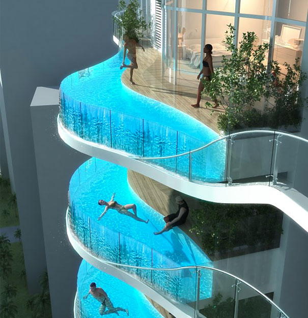 Floating Balcony Pools