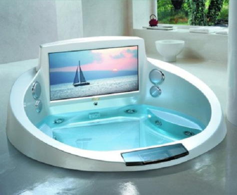 Built-In TV for the Bathtub