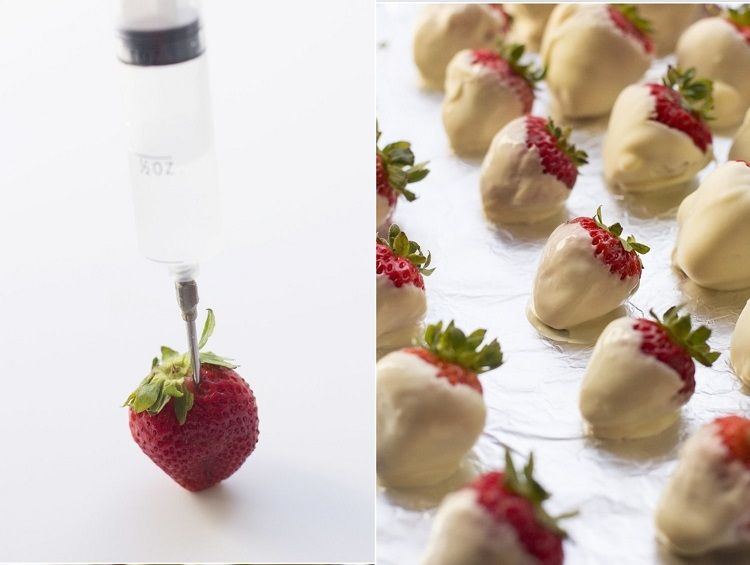 Alcohol-Infused, Chocolate-Covered Strawberries