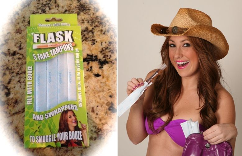 Hide Your Alcohol in Tampon Flasks