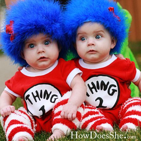 Thing 1 and Thing 2 from Dr. Seuss