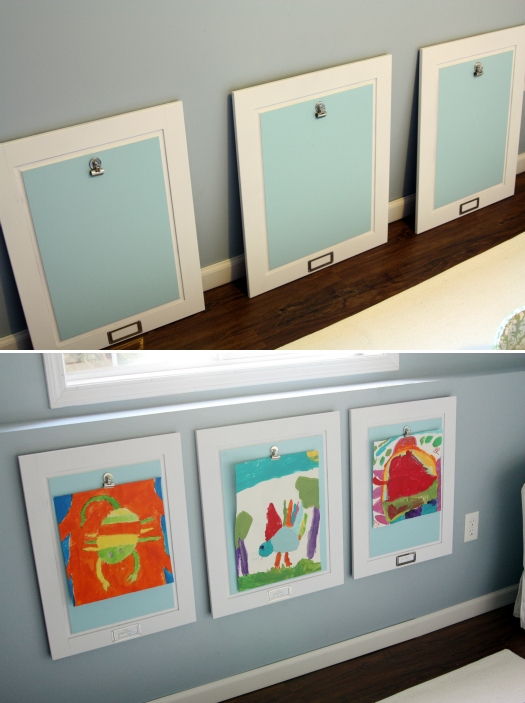 Artwork Display from Cabinet Doors
