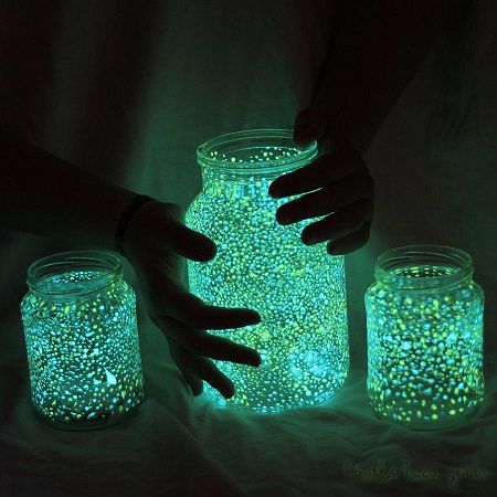 Glow in the Dark Mason Jars