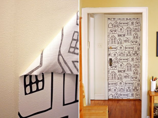 Wallpaper using fabric