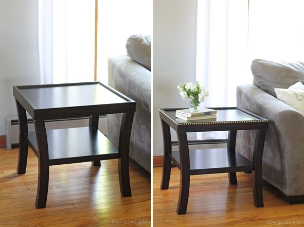 Nailhead Trim End Table Makeover